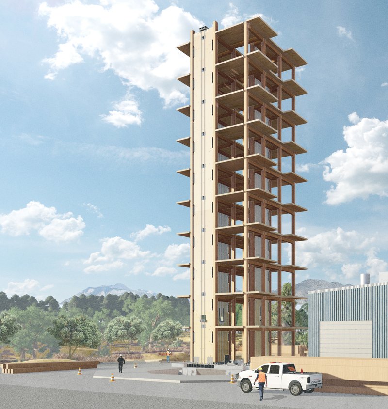 LEVER » Innovation » NHERI TallWood Project, Ten Story Test